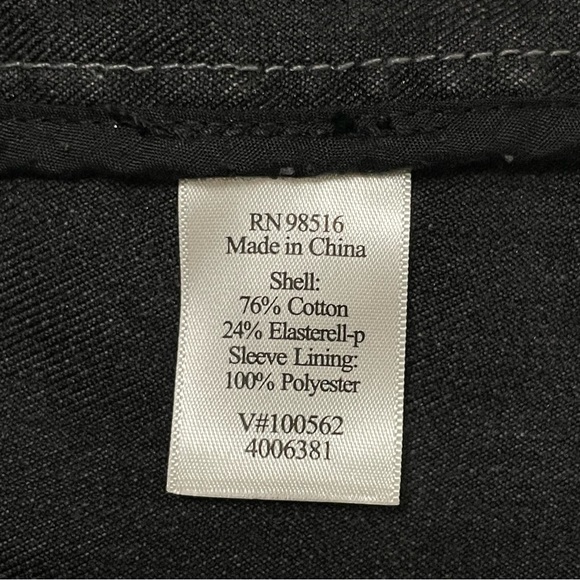 Coldwater Creek Shaped charcoal gray faded, stretch denim blazer, Sz 14 - Picture 13 of 14